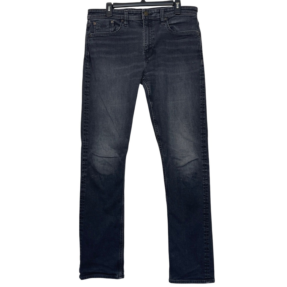 Revtown Sharp Slim Straight Jeans Men 34x34 Dark Wash Decade Italian Denim